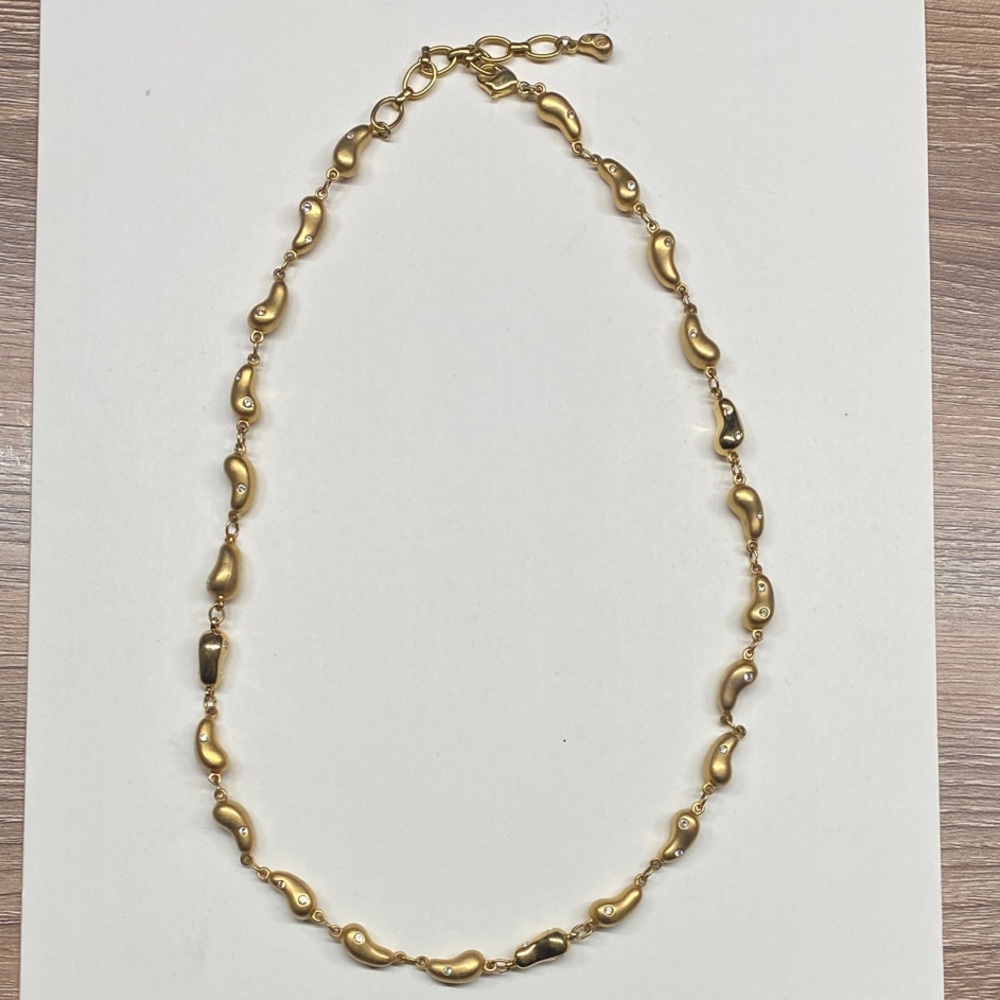 Vintage Swarovski Gold Teardrop Link Necklace